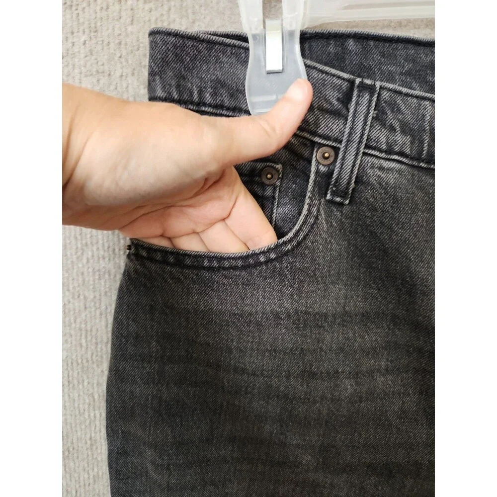 Abercrombie Fitch 90s Straight Jeans Womens 28 6 Long Gray NEW
